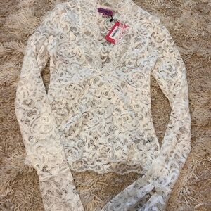 Elegant Lace White Top